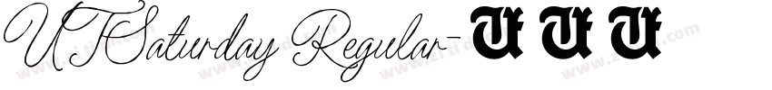 UTSaturday Regular字体转换